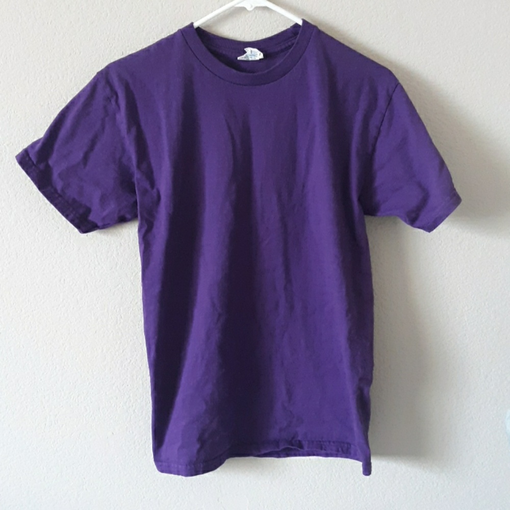 Fun Tee organic blend t-shirt purple size Medium